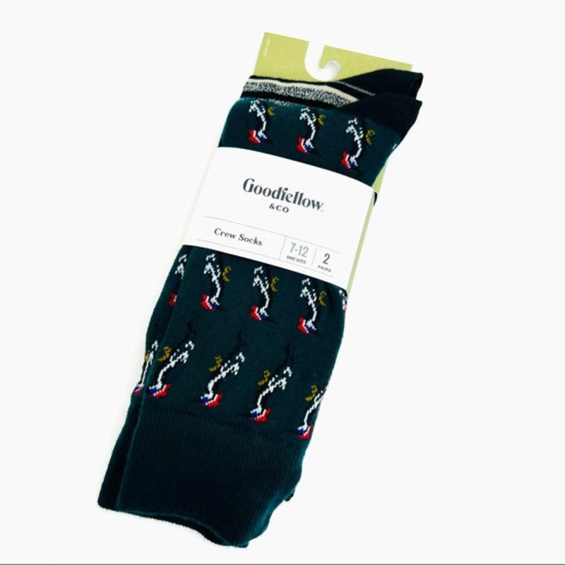 Men’s Novelty Striped Socks 2pk – Goodfellow & Co Green