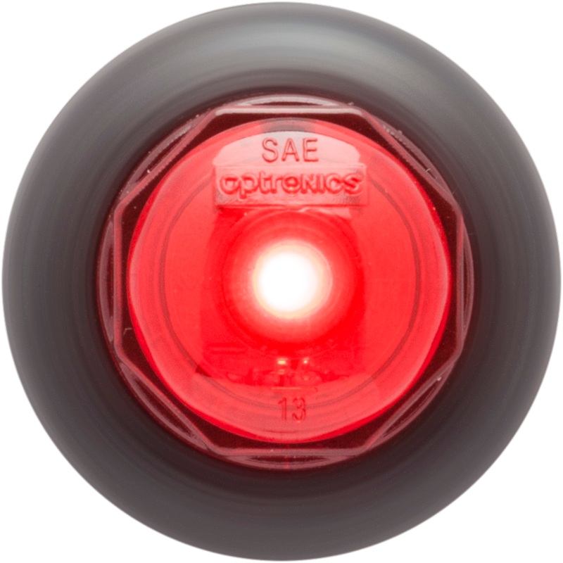 Red 3/4 LED non-directional marker/clearance light with A11GB grommet