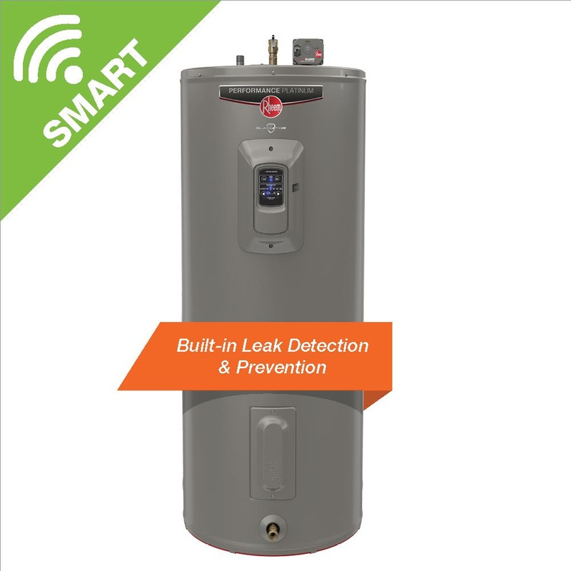 RHEEM, XE40M12CS55U1, 40-GALLON (48.5T X 20.25W) 240V, Gladiator 40 Gal. Medium  5500/5500-Watt Smart Electric Water Heater with Leak Detection and Auto Shutoff STORE PICKUP ONLY
