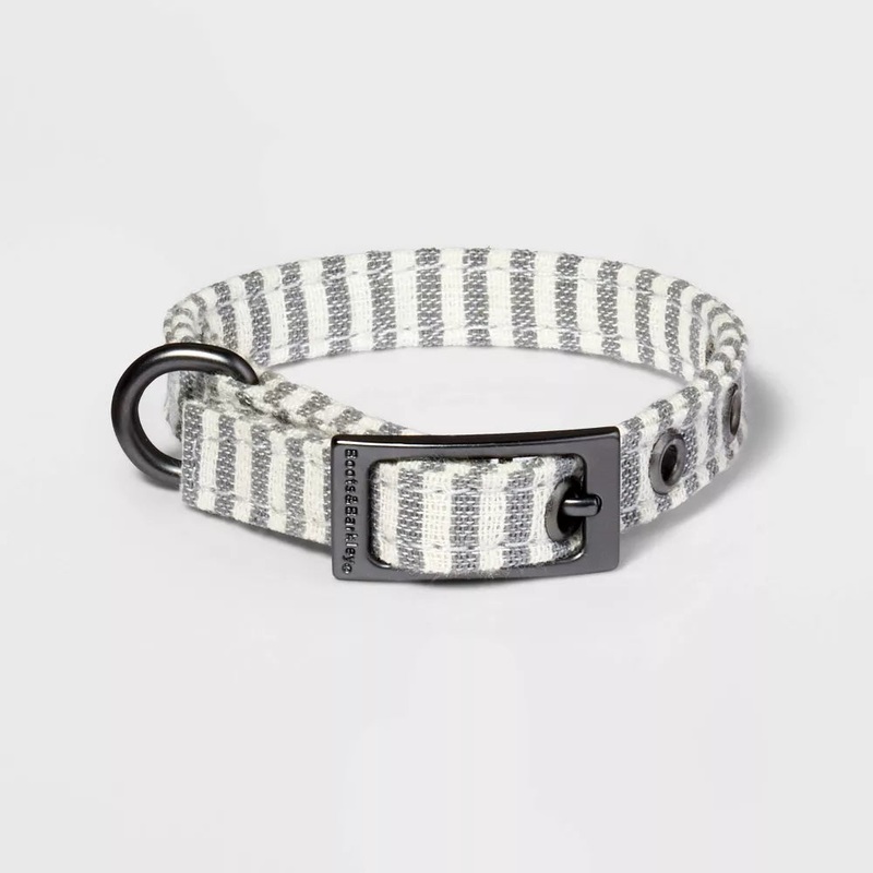 Striped Fashion Dog Collar with Pin Buckle – Boots & Barkley- XS