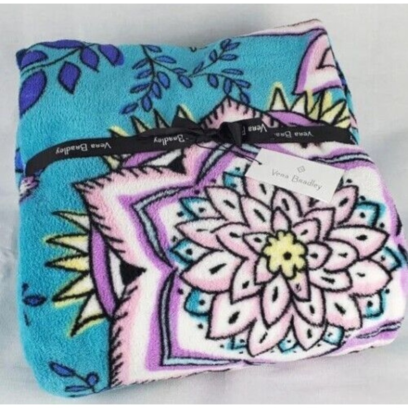 VERA BRADLEY Throw Blanket, PEACOCK GARDEN 80 X 50