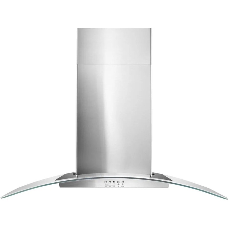 Whirlpool WVW51UC0FS 30 Inch Concave Glass Wall Mount Range Hood with 400 CFM