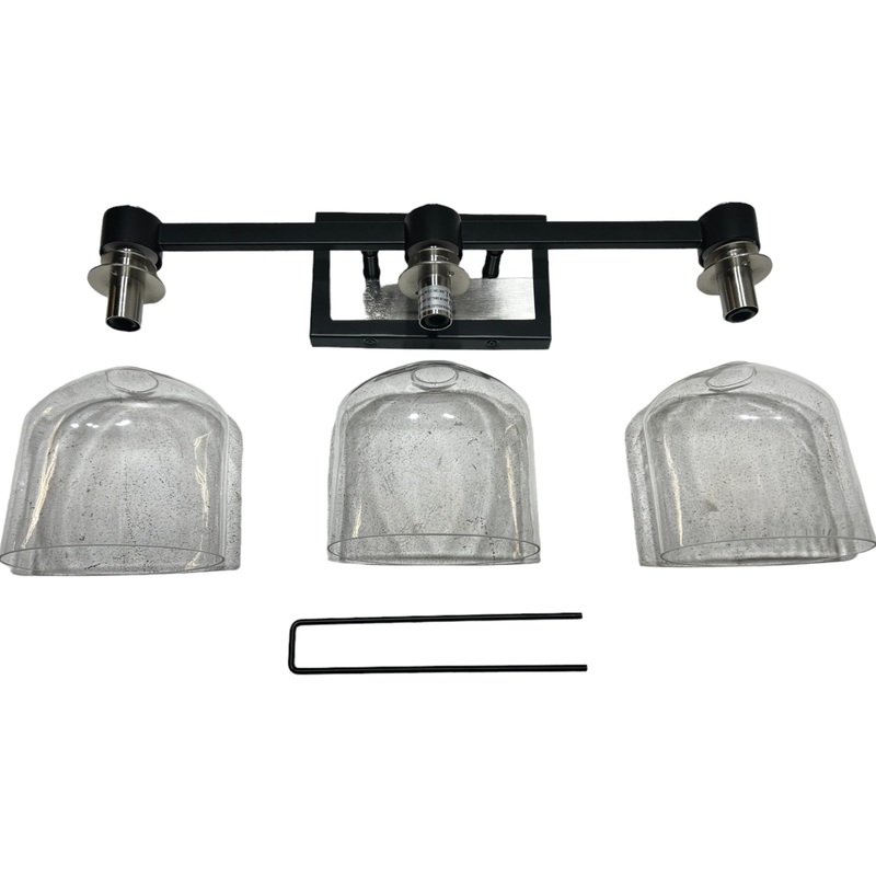 Artcraft, AC11693NB, Lyndon, 3 Light, 24 inch, Black and Brushed Nickel, Vanity Light Wall Light- New in Box