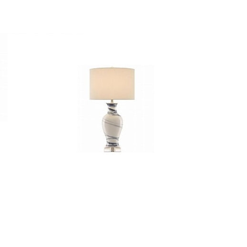 Currey & Company, 6000-0316, Hanni 29 inch 150 watt White/Blue Table Lamp Portable Light – New in Box