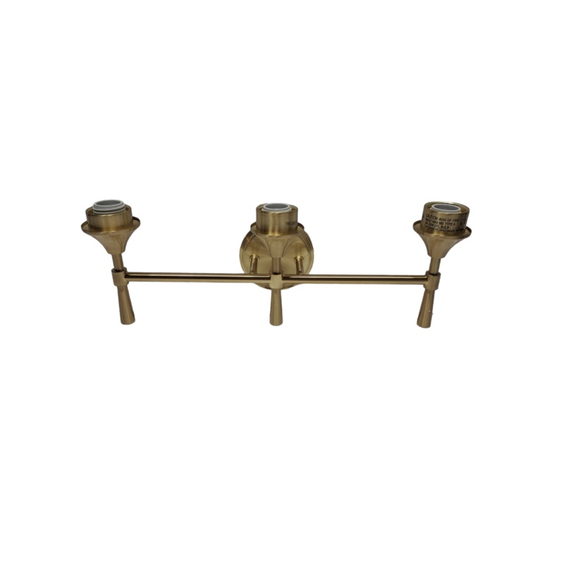 Luminance Brands, Sunset Lighting, F27013-18 Three Light Stella Vanity – Clear Glass – with Champagne Gold Finish – New in Box