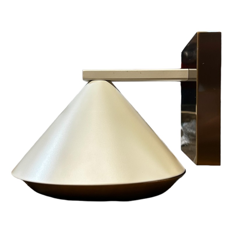 Matteo Lighting, S06801WHAG, Velax 6 Inch Wall Sconce, White Finish, with Aged Gold – New in Box