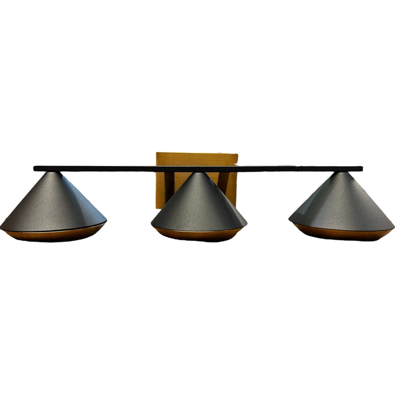 Matteo, S06803MBAG, Velax, Modern, Matte Black, 3-Light, Bath Lighting – New in Box