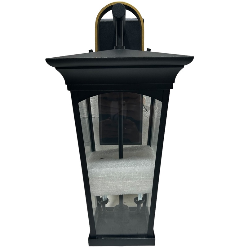 Progress Lighting, P560183-031, Chatsworth, 2 Light, 22 inch, Textured Black, Outdoor Wall Lantern, Medium, Design Series – New in Box