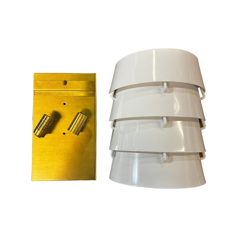 Progress Lighting, P710064-030, Point Dume, Surfrider, 2 Light, 9 inch, White, ADA, Wall Sconce Wall Light, Jeffrey Alan Marks, Design Series – New in Box
