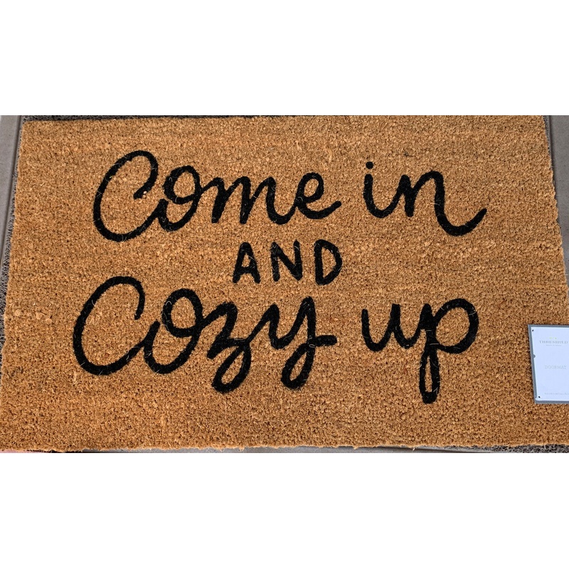THRESHOLD Come in and Cozy up Door Mat Indoor Outdoor Floor Rug Entry Doormat 18 in x 30 in