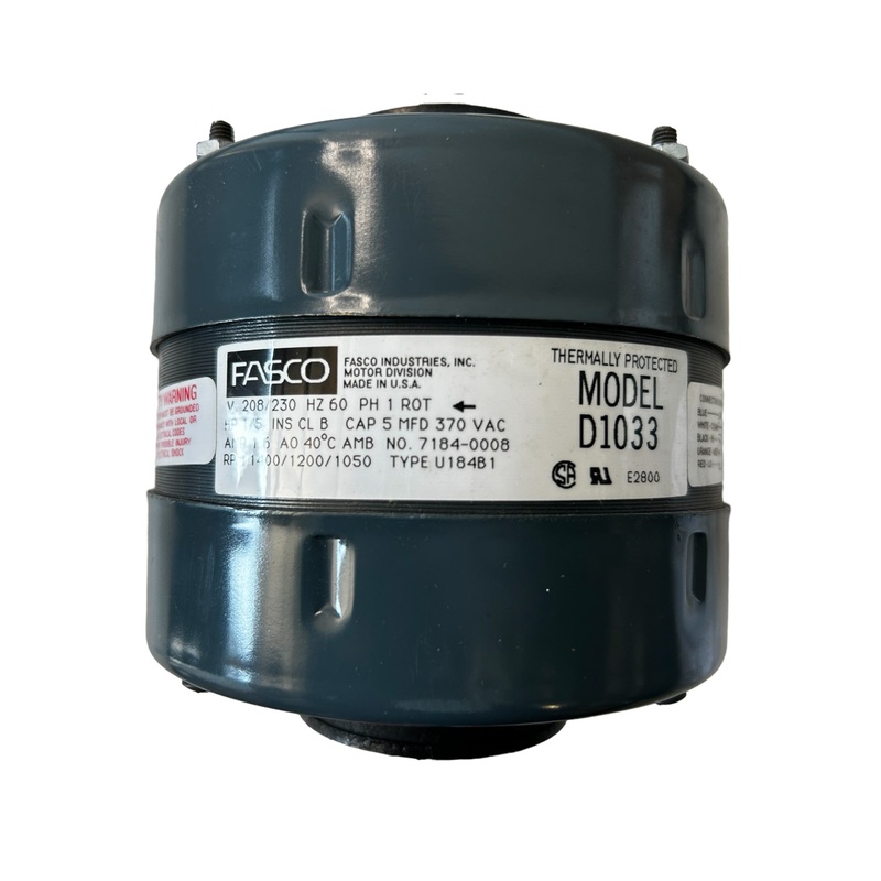 FASCO INDUSTRIES, D1033, 1/5 hp, 1400 RPM, 5 Diameter, 208-230 Volts – NEW IN BOX