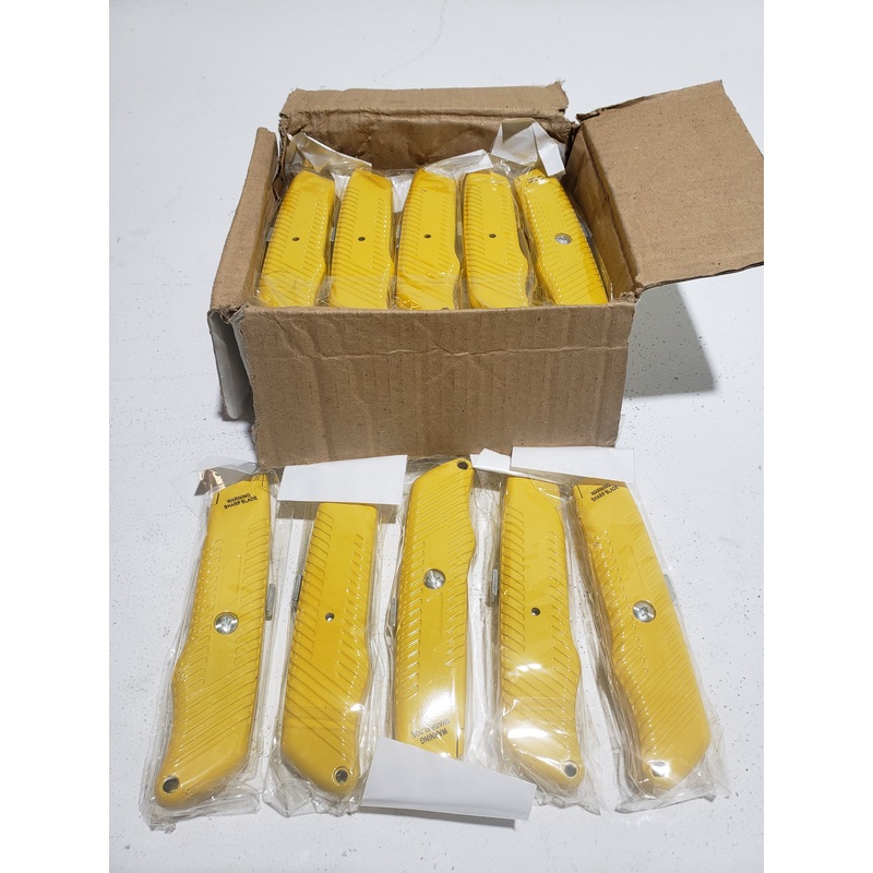 Heavy Duty Retractable Yellow Utility Knife –  Contractor Grade – 75631