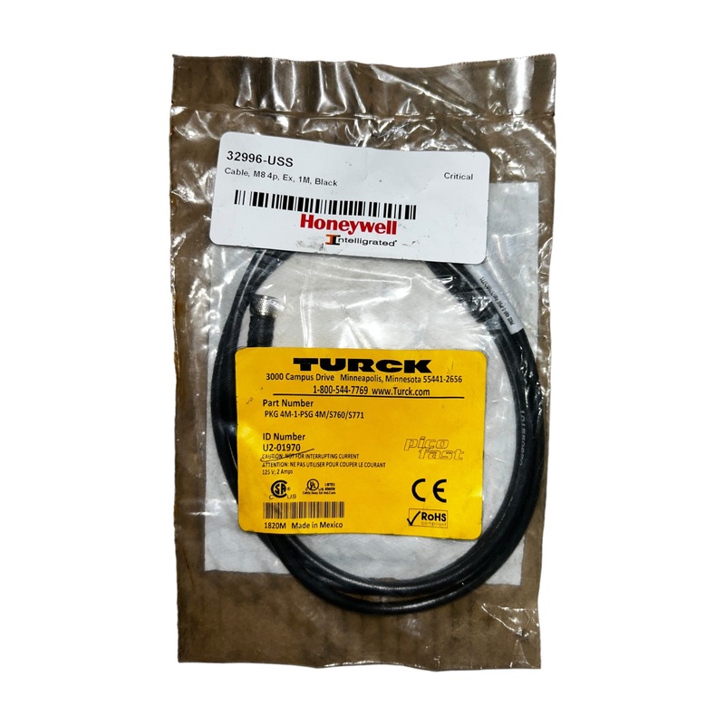 Turck, PKG 4M-1-PSG 4M/S760/S771, Double-ended Cable / Cordset – NEW IN ORIGINAL PACKAGING