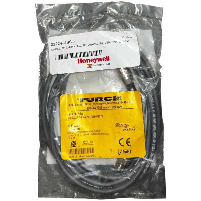 Turck, RK 4.22T-2-RS 4.22T/S760/S771, Double-ended cable / cordset – NEW IN ORIGINAL PACKAGING