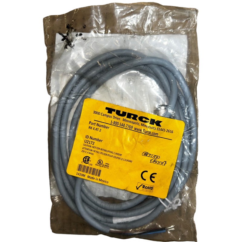 Turck, RK 4.4T-2, Single-ended cable / cordset – NEW IN ORIGINAL PACKAGING