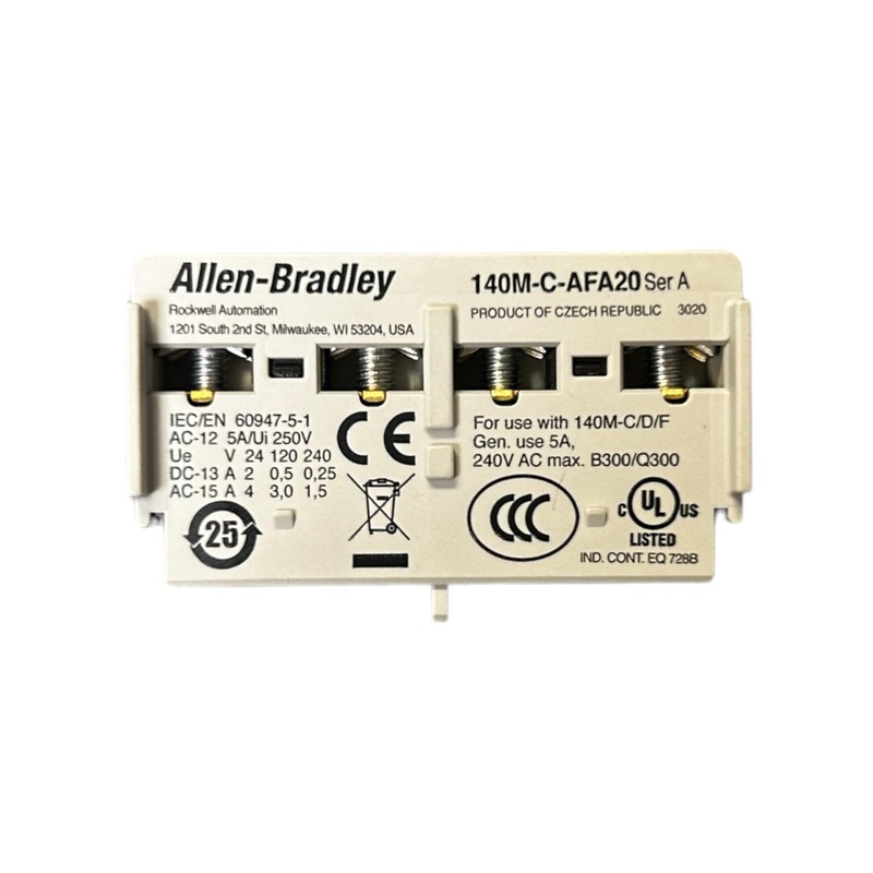 ALLEN BRADLEY, 140M-M-AFA20, INTERNAL AUXILIARY CONTACT – NEW IN ORIGINAL PACKAGING