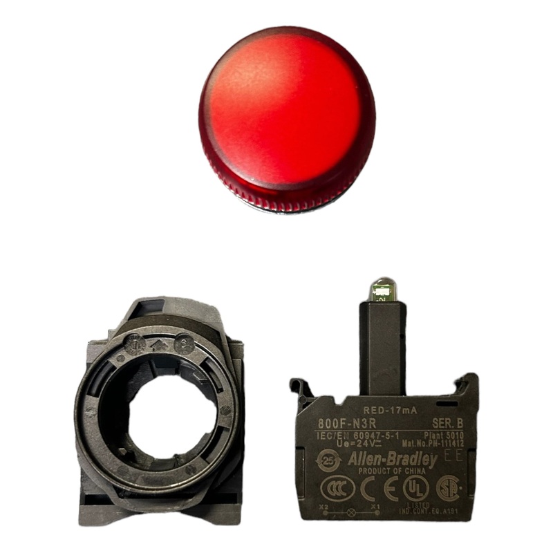 Allen-Bradley, 800FM-P4PN3R, 22mm Pilot Light, RED, Integrated LED Module – NEW IN ORIGINAL PACKAGING