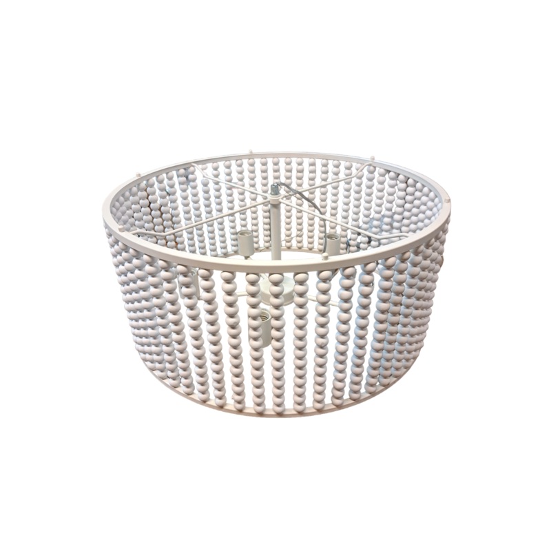 Canarm, ICH1074A05WH24, Posy 24 Inch White Beaded Chandelier