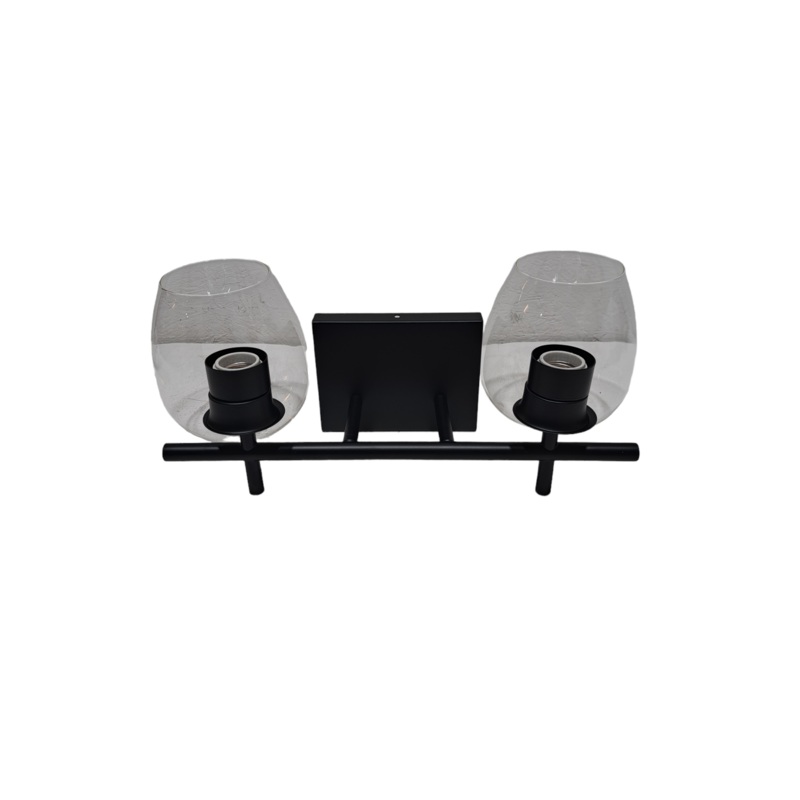 Canarm, IVL1019A02BK, Cain 2 Light 16 Wide Vanity Light, Black
