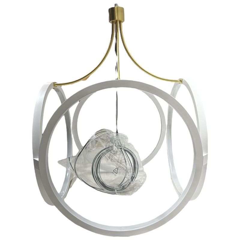 Elan, 83346WH, CIRI, LED, 14 inch, White Pendant Ceiling Light, White Champagne Gold