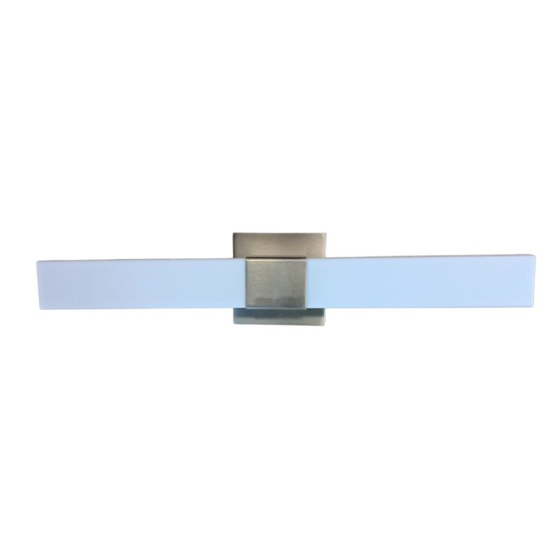 Elan, 83737, Neltev, 24, LED, Wall Sconce, White, Acrylic, Downlight, Satin Nickel