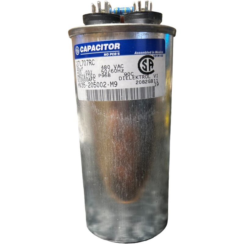GE, CAPACITOR, 27L707RC, 480VAC, 50/60HZ – NEW IN ORIGINAL PACKAGING