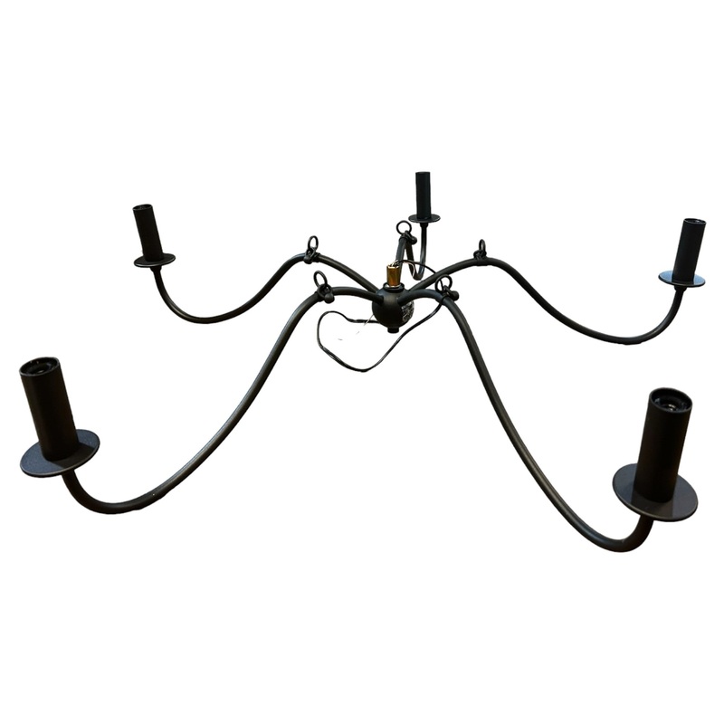 Kichler, 52455BKT, Freesia 5 Light 31 Wide Taper Candle Chandelier, In Textured Black