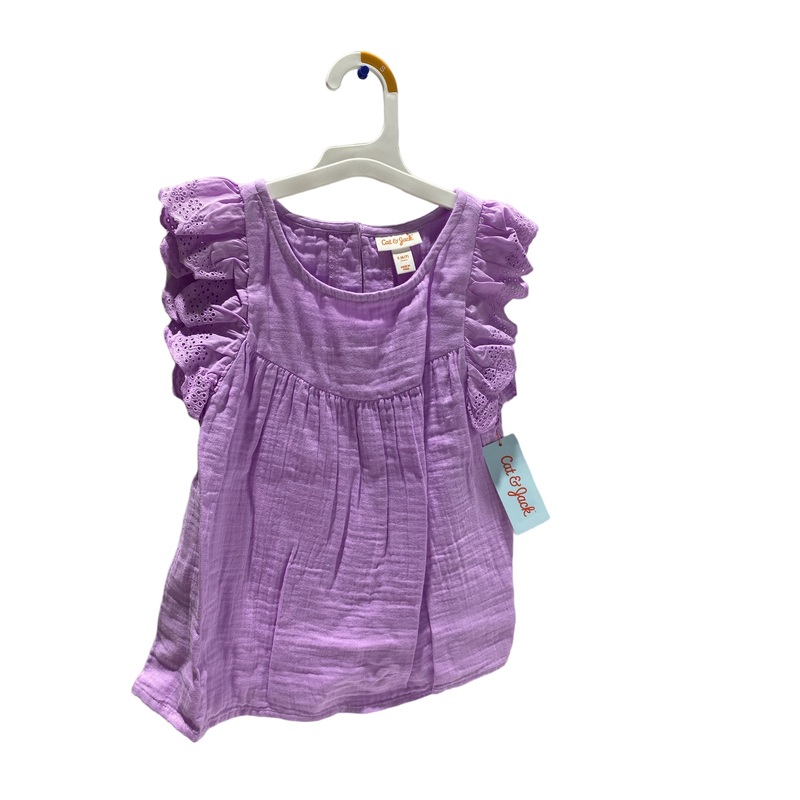 Cat & Jack Purple/M98PYY Short Sleeve Girl’s Shirt – Size S (6/7)