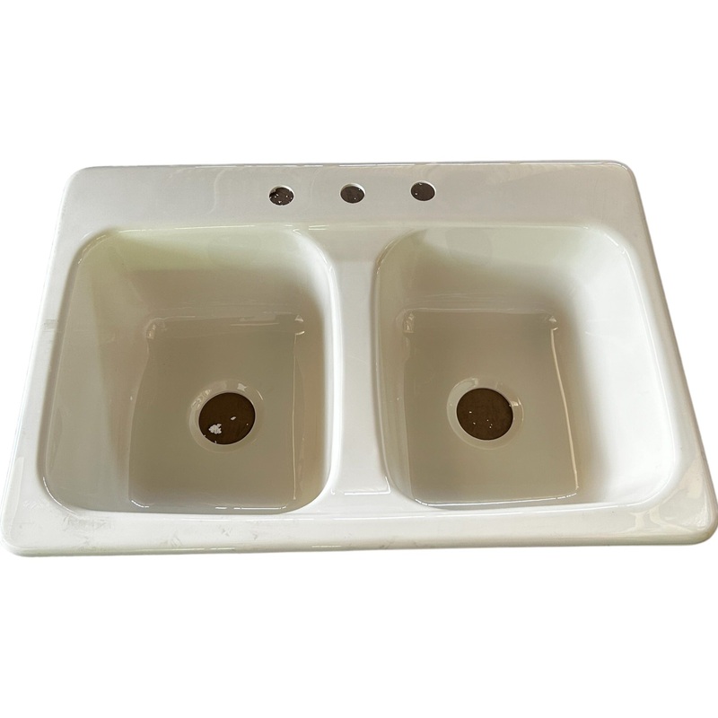 Clarke, Sinksations, 2040815, 33×22 Kitchen Sink, Biscuit