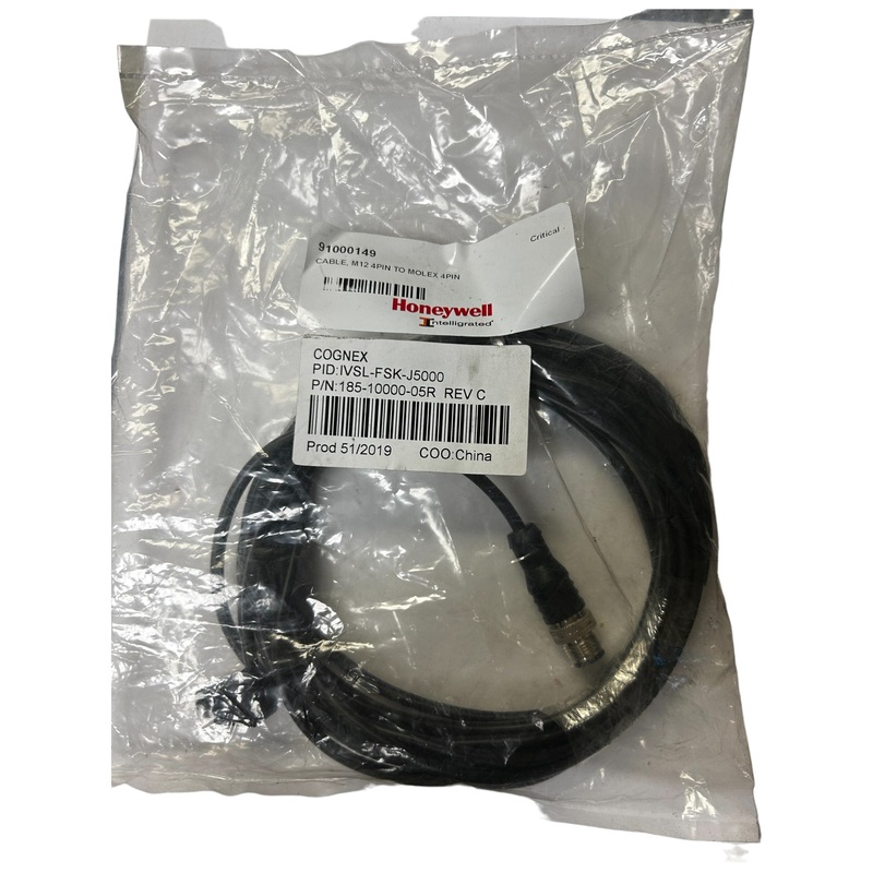 COGNEX CORPORATION, IVSL-FSK-J5000, M12 4PIN TO MOLEX 4PIN, CABLE – NEW IN ORIGINAL PAKAGING