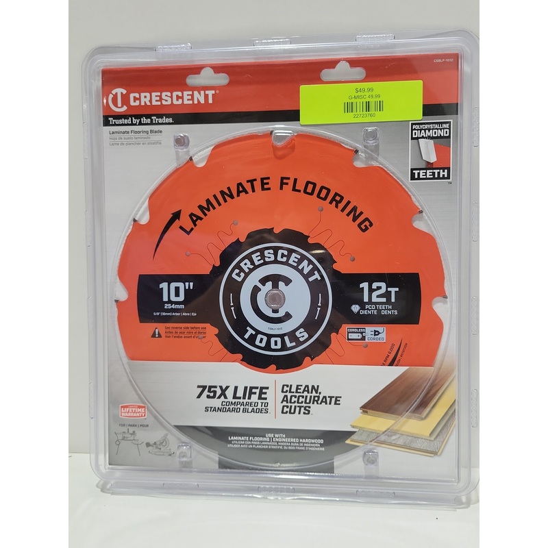 Crescent, 10-in, 12-Tooth, Diamond, Circular Saw, Blade, CSBLC – 1012