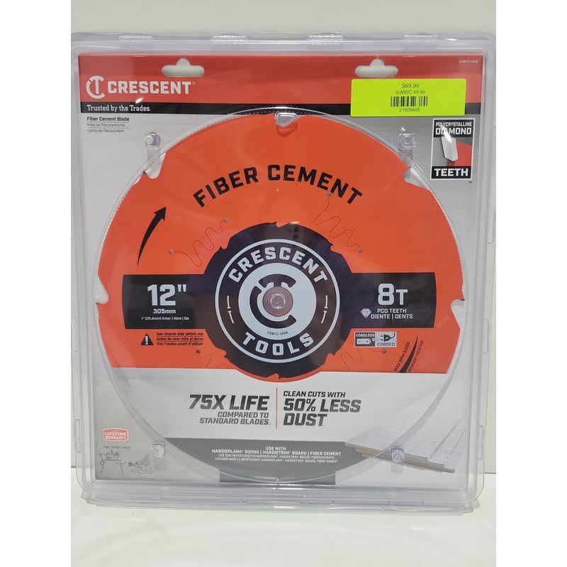 Crescent, 12-in, 8-Tooth, Diamond, Circular Saw, Blade, CSBFC – 1208