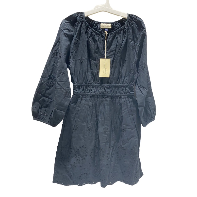 Universal Thread Dress Women’s Puff 3/4 Sleeve Eyelet-Black-S