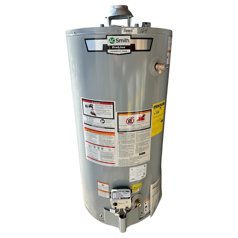 AO Smith, GCRL-50 400, 50-GALLON, (55.75T X 24W),, ProLine, Atmospheric Vent, Short, Natural Gas, Water Heater – IN STORE PICKUP ONLY