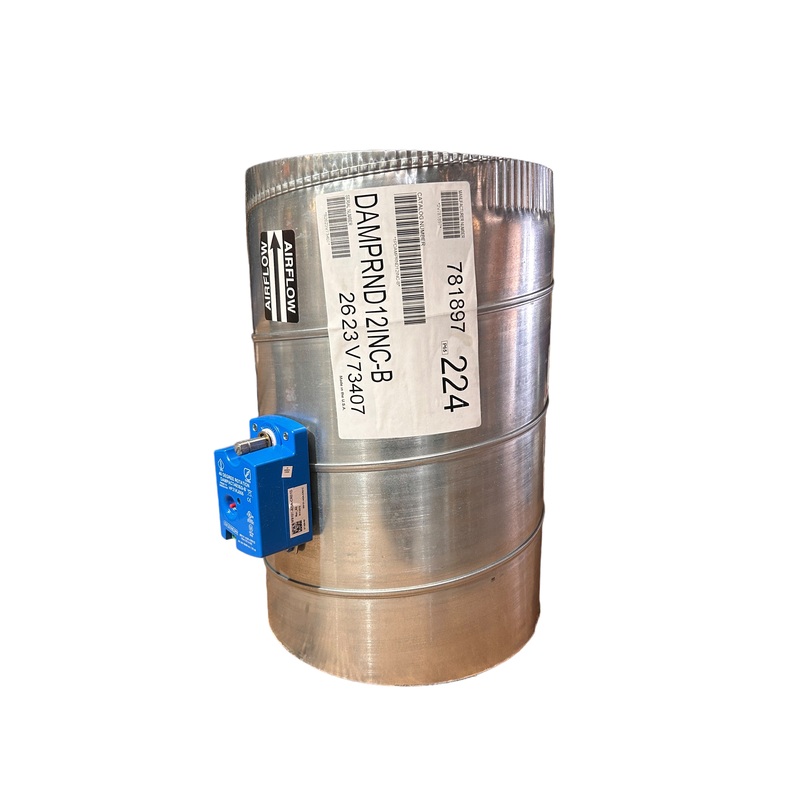 DAMPRND12INC-B, 12, 3-WIRE, (PO/PC), ROUND ZONE DAMPER