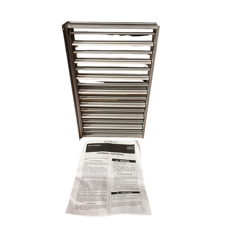 DAMPSLB10X16-B, SLIP-IN, BOTTOM MOUNT, ZONE DAMPER, 10X16