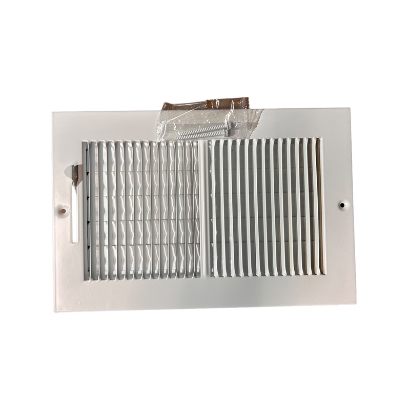 TruAire, 10 in. x 6 in., 2-Way Steel, Wall/Ceiling Register, 1/3 in., Fin Spacing