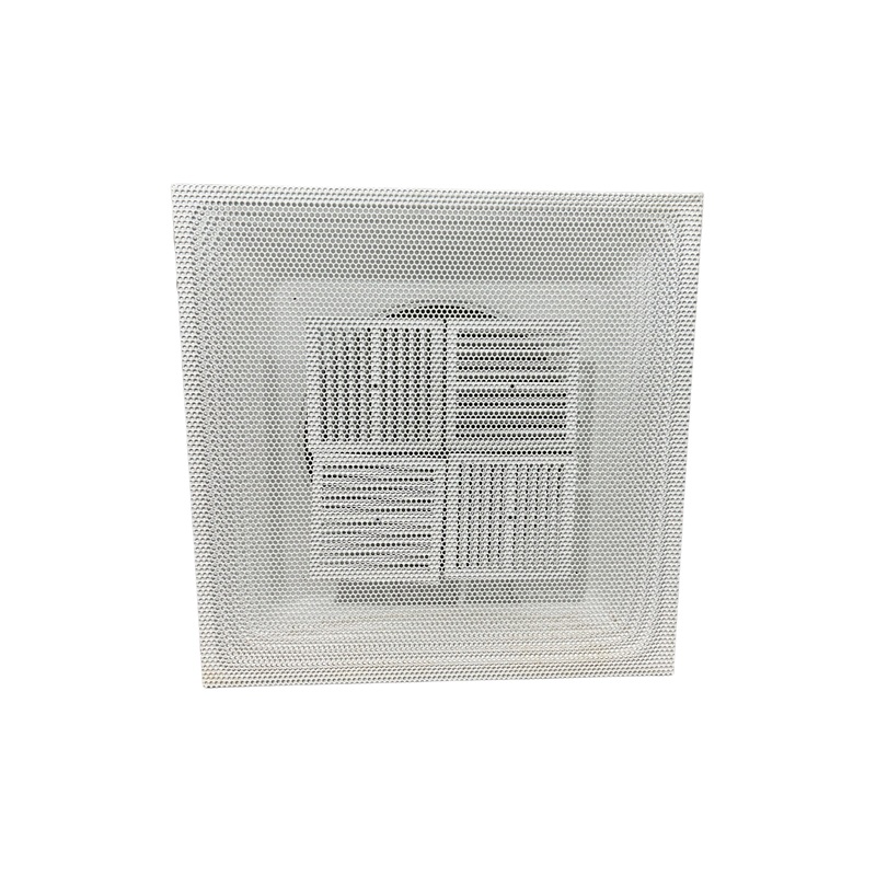 TruAire, 1020MAS-R6, 24 x 24 CM, STL PERFD, FXD Face, Face MTD DFTR, STL BKPN, Universal Insulated Back, WHT, Diffuser