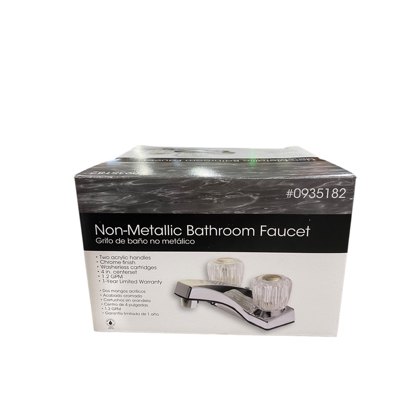Project Source, 935182, Non-Metallic, 2 Handle, Acrylic, Lavatory, Faucet