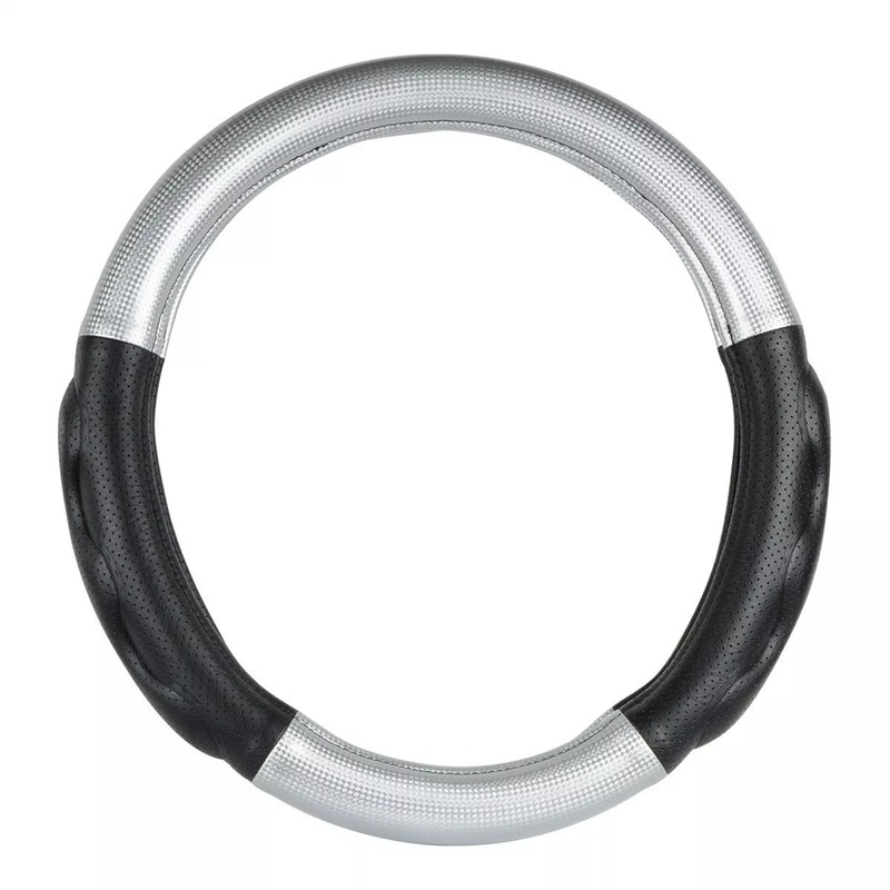 18 deluxe steering wheel cover with black comfort pads