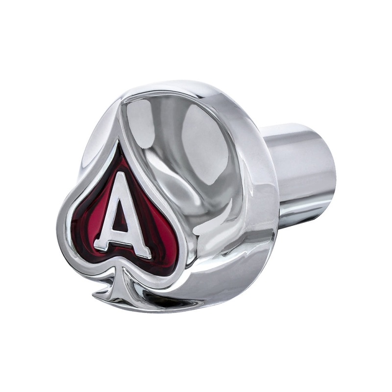 Ace of Spades chrome aluminum threaded tractor / trailer air brake knob – SINGLE