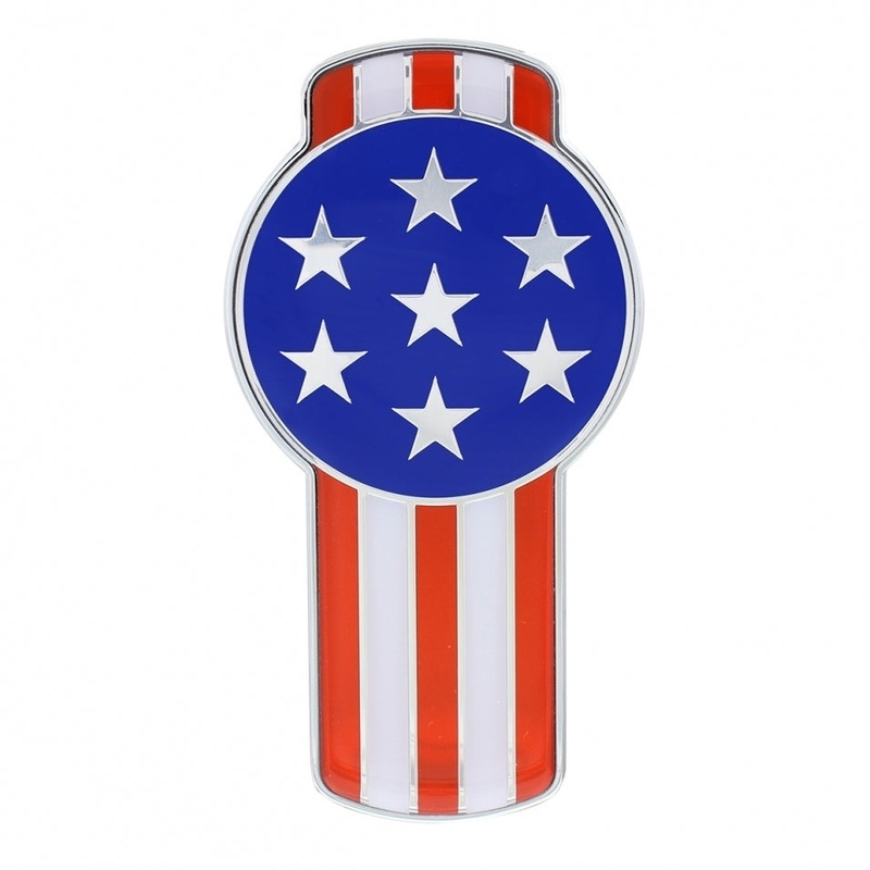American Flag replacement emblem for small Kenworth T680/T880 keyhole-shaped logo – SINGLE