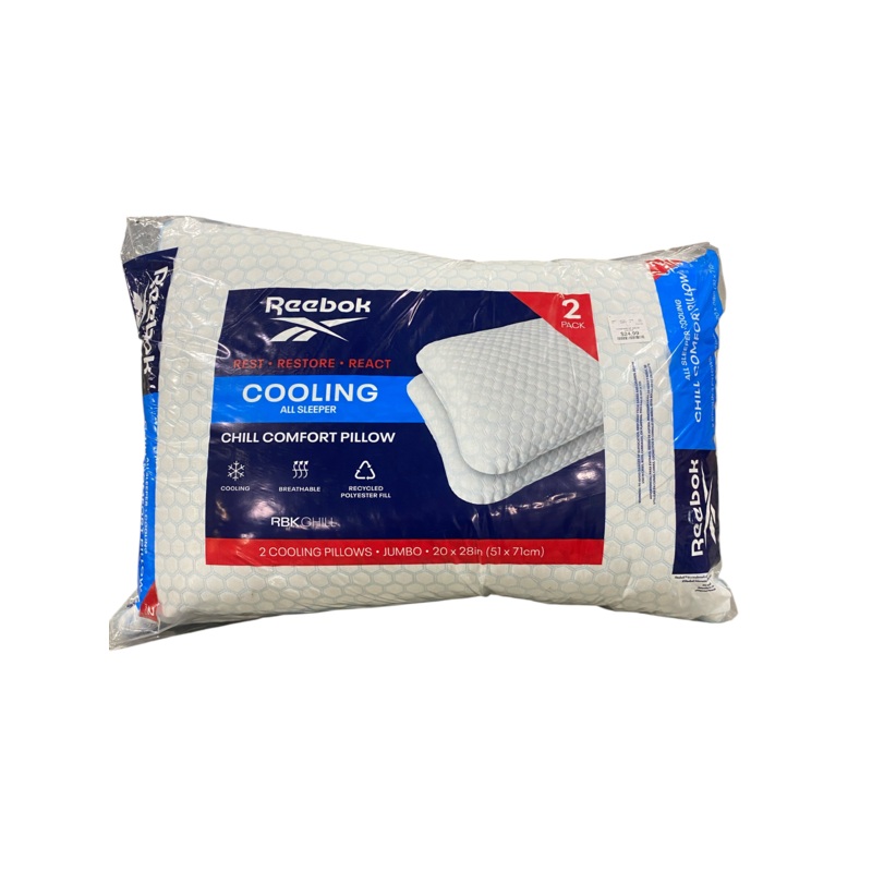 Reebok, Chill Comfort, 2-Pack, Soft/Medium Density, Bed Pillow