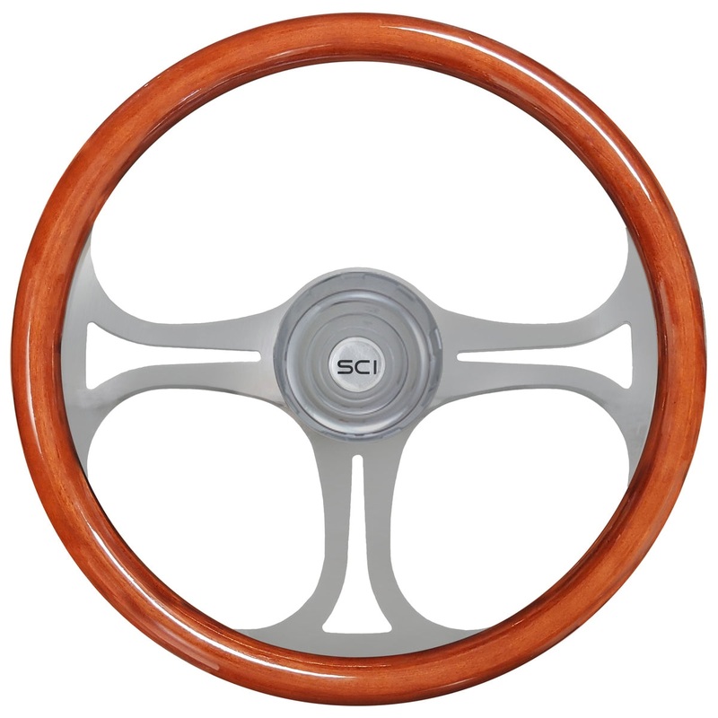 Saber wood rim 18 steering wheel – 3 hole style