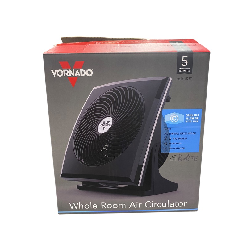 Vornado, 573T, Whole Room, Air Ciruclator Fan, Pivoting Head, Black