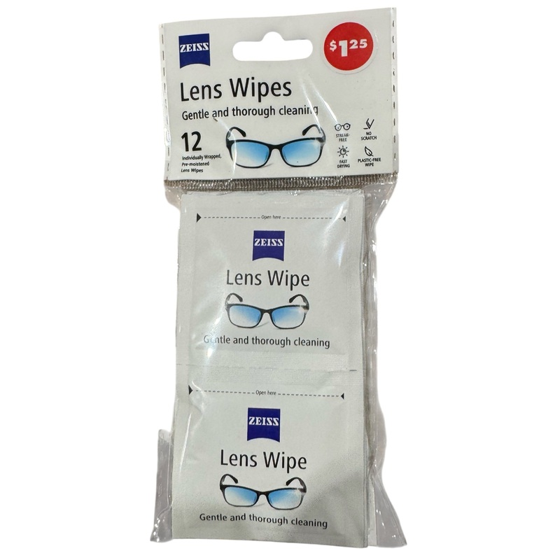 Zeiss, Lens Wipes, 12 Count (246501)