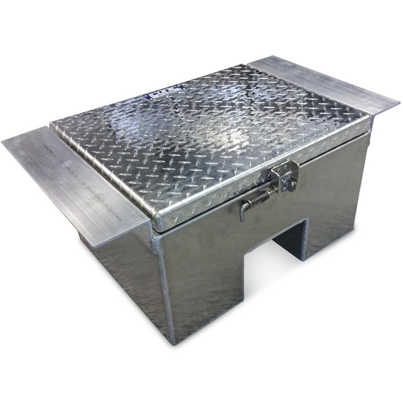 13 (H) x 22 (L) x 18 (W) in-frame/drop in aluminum tool box