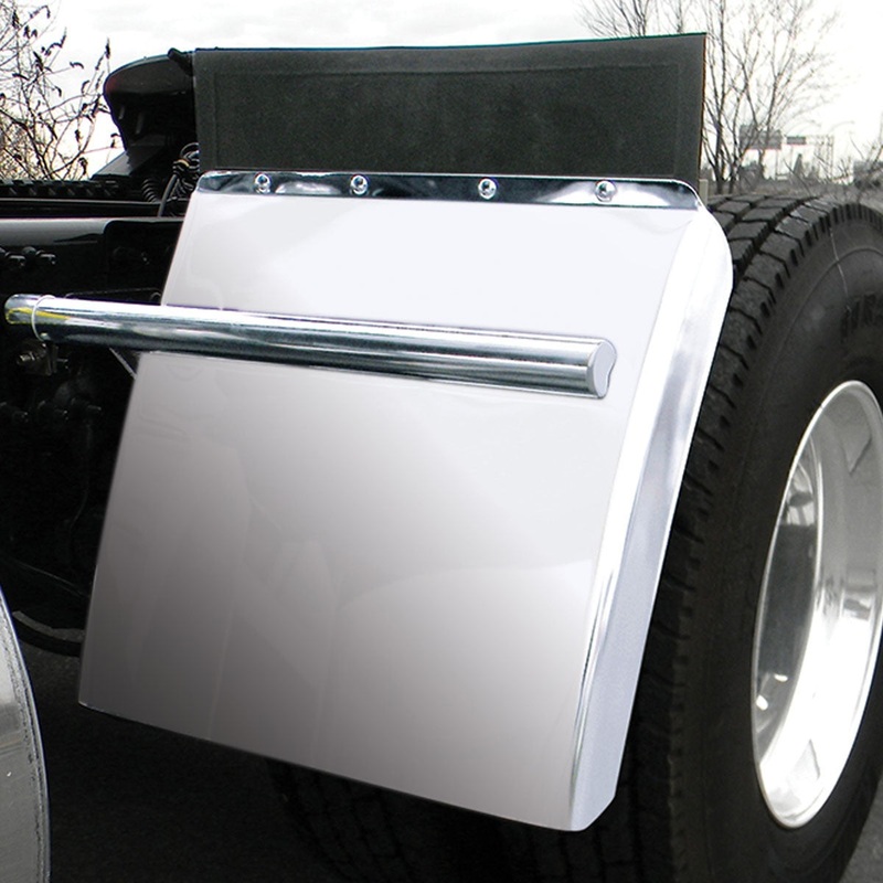 24 economy stainless steel quarter fender w/tube mount – PAIR