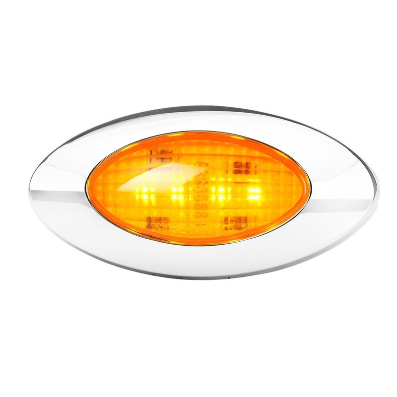 Amber 4 diode small oval y2k LED marker/turn signal light – 3 wire