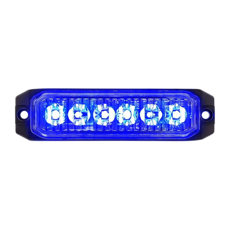 Blue Competition Series slim 6 diode LED strobe / warning light